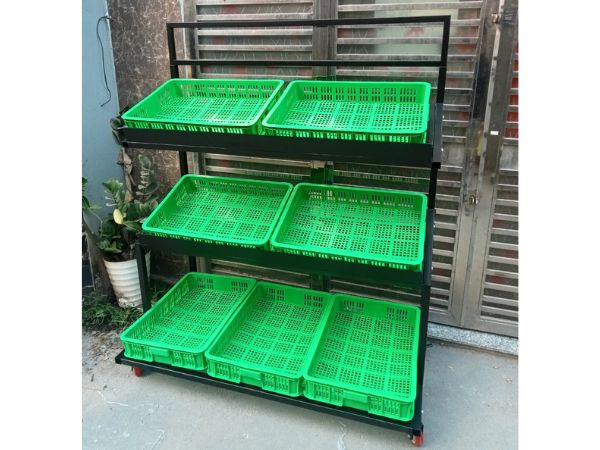 giá kệ rau củ quả trong siêu thị