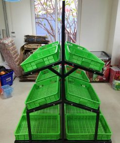 Kệ rau đôi 3 tầng khay nhựa