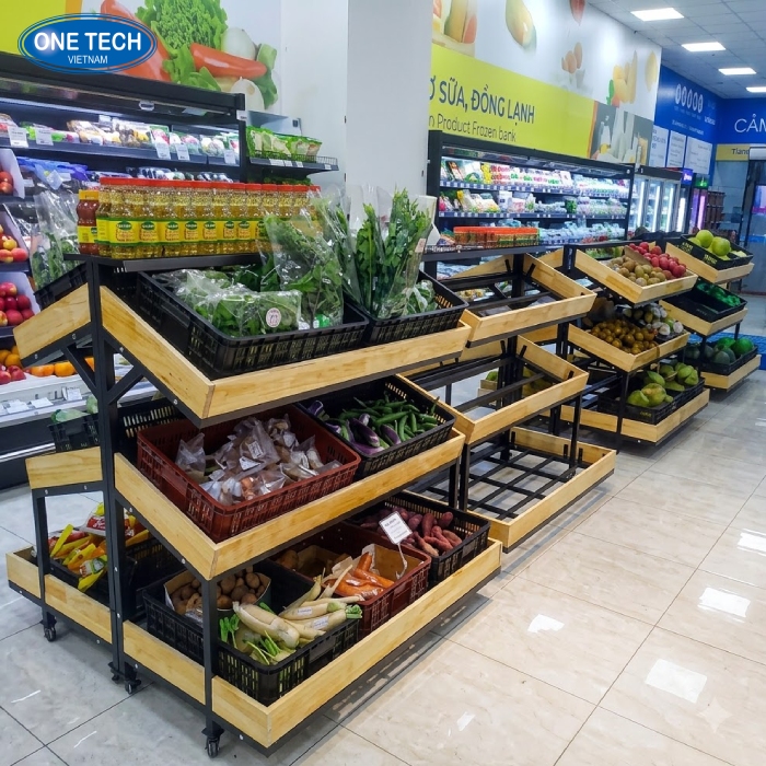 Kệ trái cây sắt 3 tầng