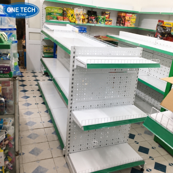 Alternative view of Kệ siêu thị đơn tôn đục lỗ 3 tầng Cao 120cm Dài 70cm