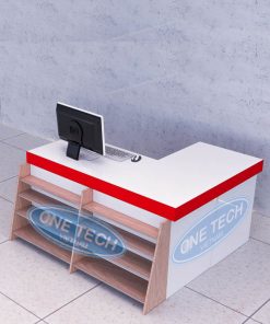 Mẫu bàn thu ngân bằng gỗ mặt đá số 3 - Tập đoàn Onetech