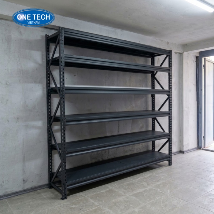 Kệ trung tải 6 tầng sơn màu đen