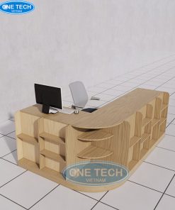 Mẫu bàn thu ngân gỗ của Tập đoàn Onetech