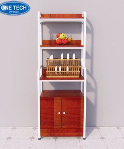 Bộ kệ với khung sơn màu trắng