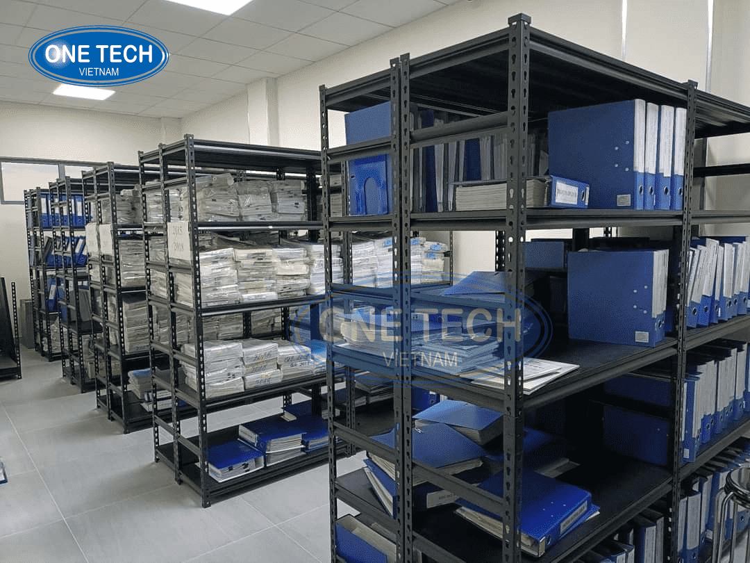Kệ sắt lắp ghép thông minh được sử dụng lưu trữ hồ sơ tài liệu quy mô lớn