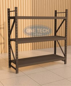 Kệ trung tải nhẹ 3T One Tech màu đen tạo cảm giác sang trọng, tinh tế phù hợp sử dụng đa dạng không gian