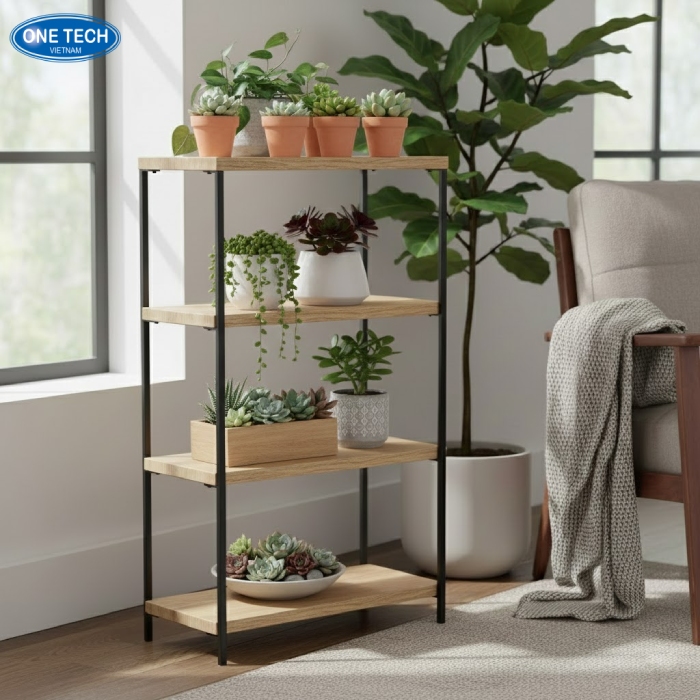 ke trung bay sen da canh re dep