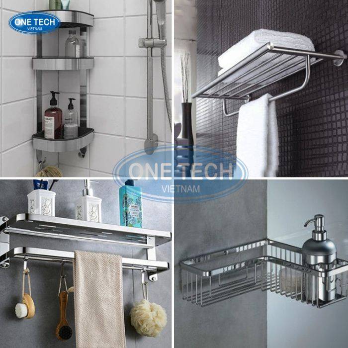 Kệ inox phòng tắm gắn tường