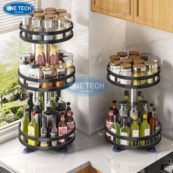 Tối ưu không gian bếp với kệ sắt tròn