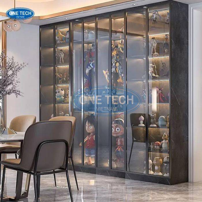 Kệ trưng bày lego bằng kính, mica