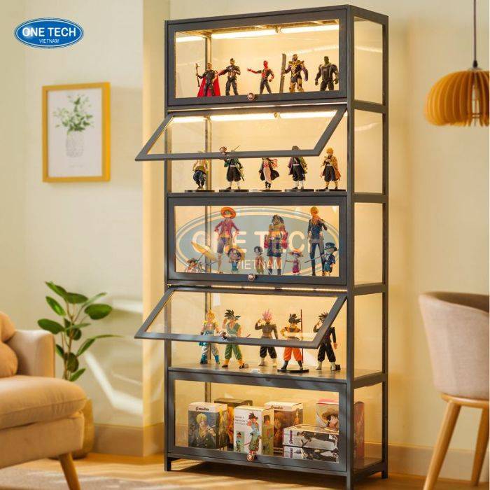 Kệ trưng bày lego bằng kính, mica