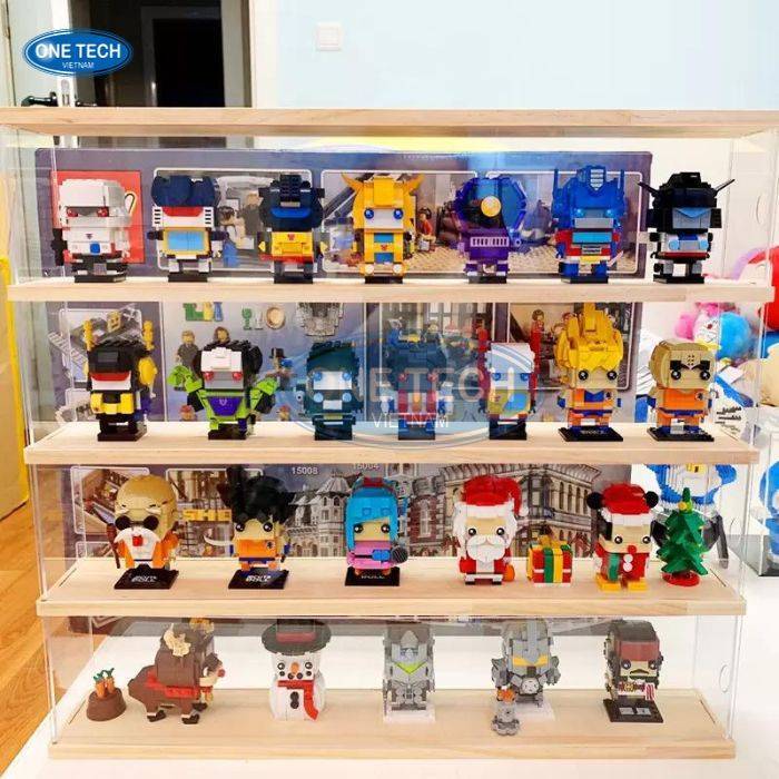 Kệ trưng bày lego bằng gỗ