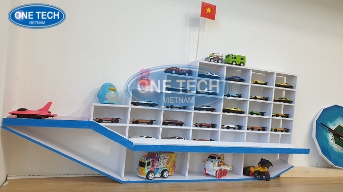 ke trung bay xe mo hinh