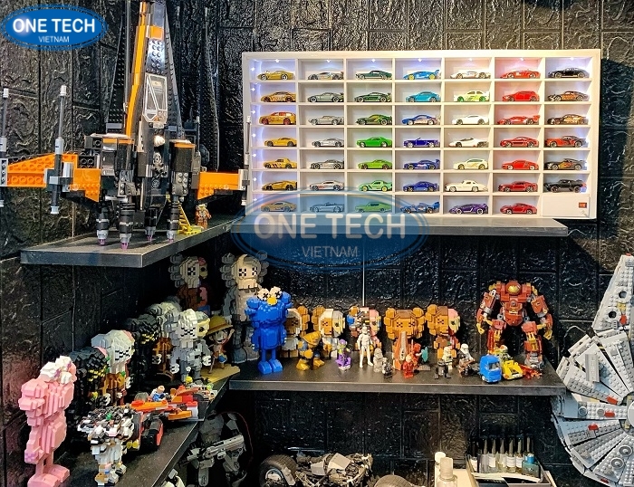 ke trung bay xe mo hinh