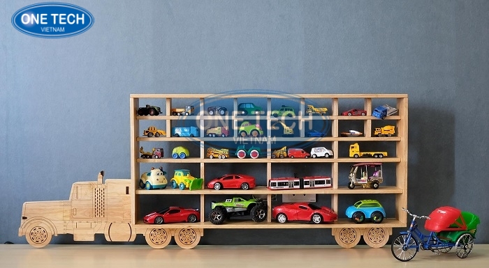 ke trung bay xe mo hinh