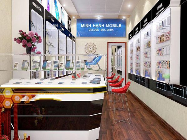 thiết kế shop điện thoại 20m2