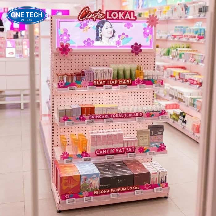 Tấm lưng tôn lỗ đều, cài được móc treo