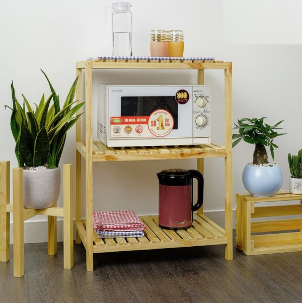 Kệ gỗ để lò vi sóng giá rẻ