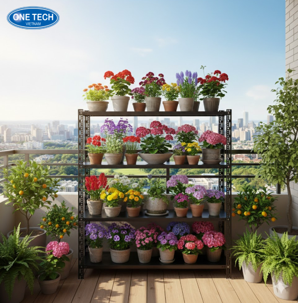 ke sat v lo de ngoai ban cong