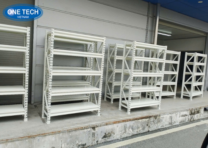 Kệ trung tải màu ghi sơn tĩnh điện chống gỉ