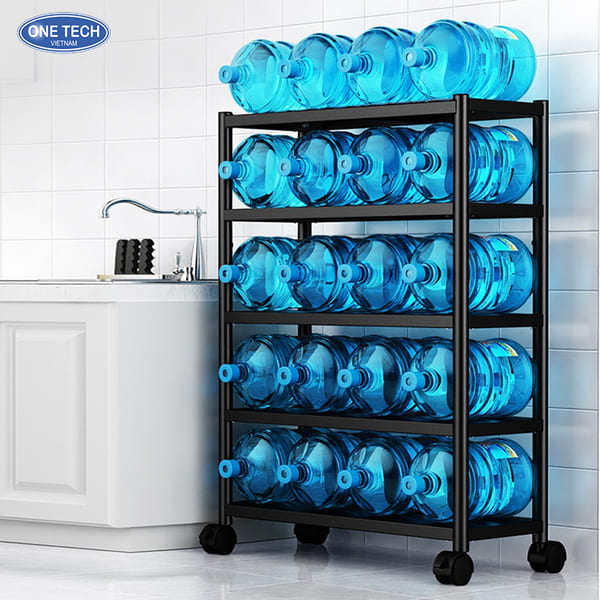 Mẫu kệ trưng bày nước suối tinh khiết sử dụng trong văn phòng