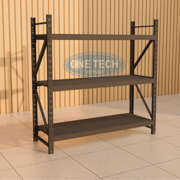 Kích thước tiêu chuẩn của loại kệ trung tải màu đen