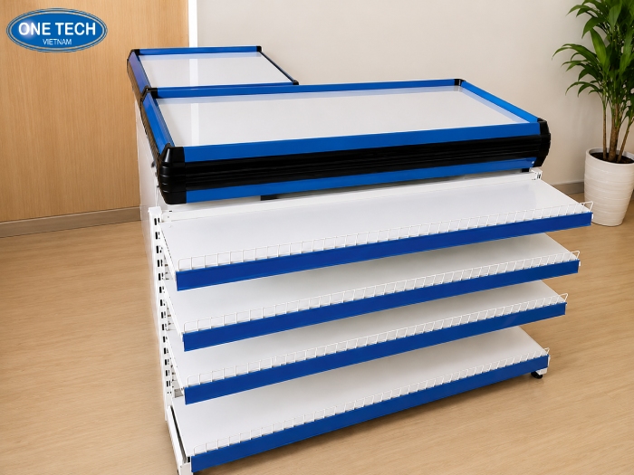 Mẫu kệ này là phiên bản mini cải tiến từ loại kệ siêu thị