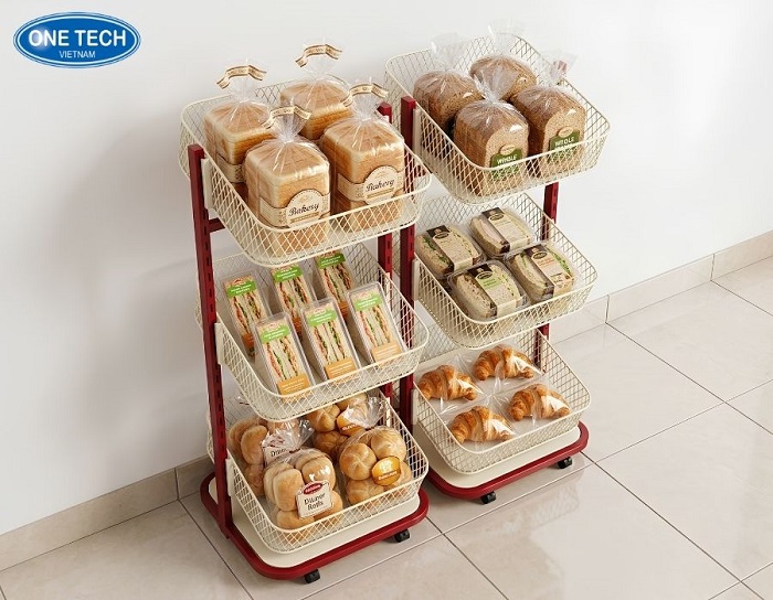 Kệ giỏ lưới để bánh Sandwich
