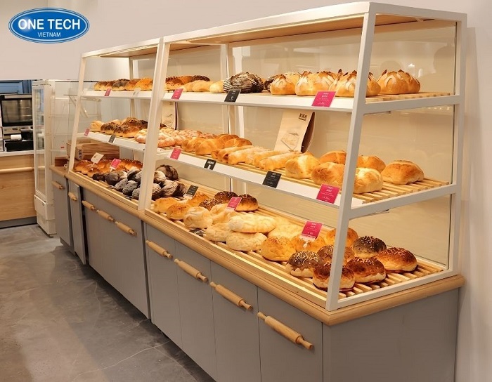 Kệ trưng bày bánh ngọt bánh mì tươi