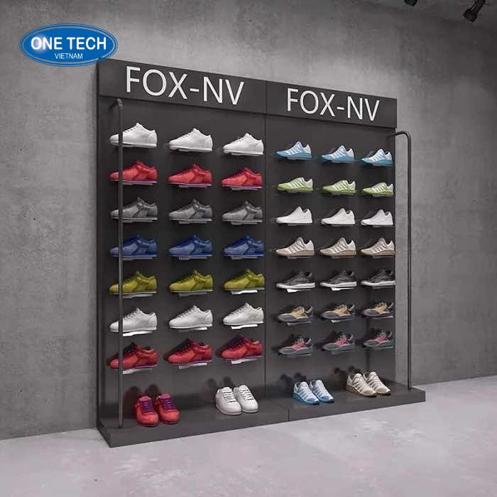 Mẫu kệ trưng bày giày Sneaker thiết kế hiện đại
