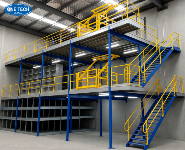 Kệ sàn Mezzanine, thiết kế 3 tầng