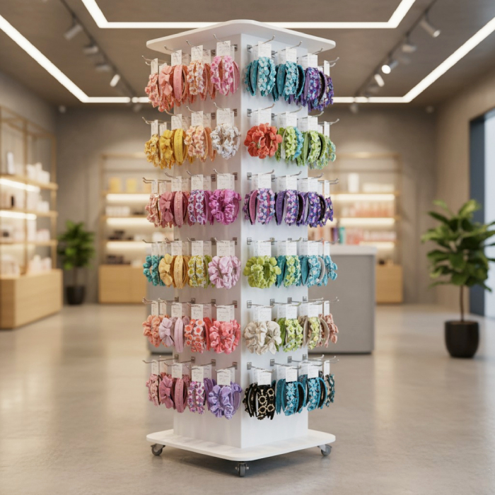 ke xoay trung bay kep toc