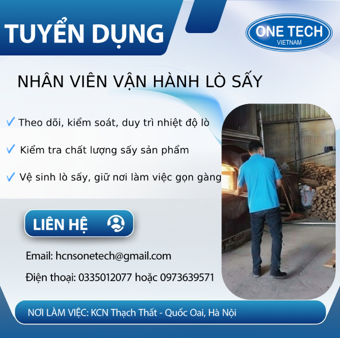Tuyển dụng nhân viên lò sấy
