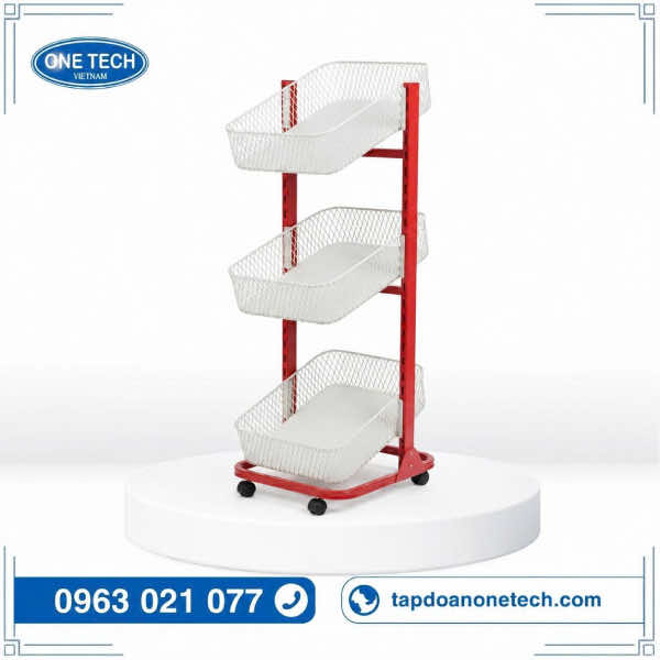 Kệ siêu thị giỏ lưới