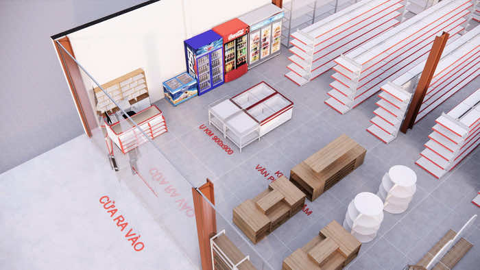 Bố trí kệ siêu thị Circle K tối ưu không gian