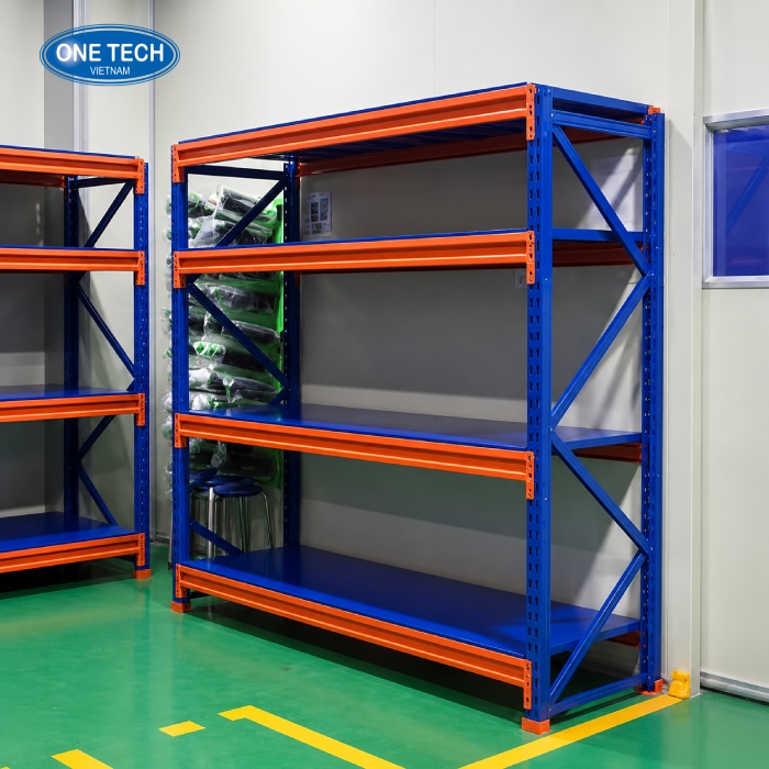 Alternative view of Kệ trung tải sâu 0.6m cao 1.8m dài 1.5m 4 tầng