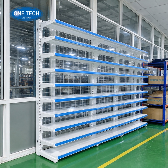 Kệ siêu thị 10 tầng lưng lưới