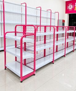 Kệ siêu thị 1m2 lưng lưới đan ô vuông