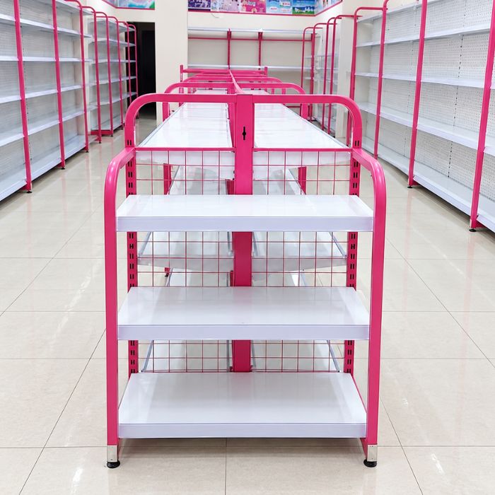 Kệ siêu thị 1m2 lưng lưới