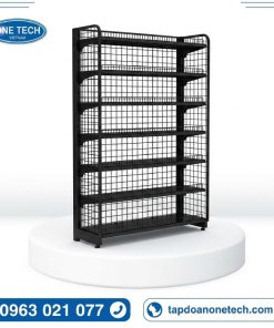 Kệ lưng lưới 7 tầng có rào chắn