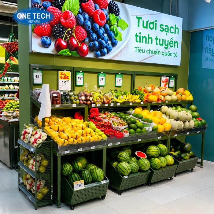 Kệ trái cây 3 tầng sắt