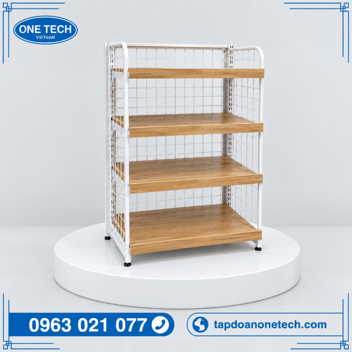 Kệ lưng lưới mâm gỗ