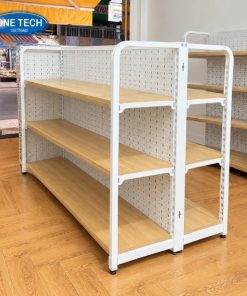Kệ sắt mặt gỗ 3 tầng